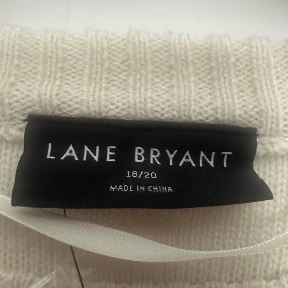 Lane Bryant Classic Fair Isle Jacquard Sweater Size 18/20 Ivory Tan Pullover NWT - Picture 4 of 7
